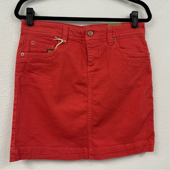 Red/Orange Denim Skirt - Picture 1 of 14